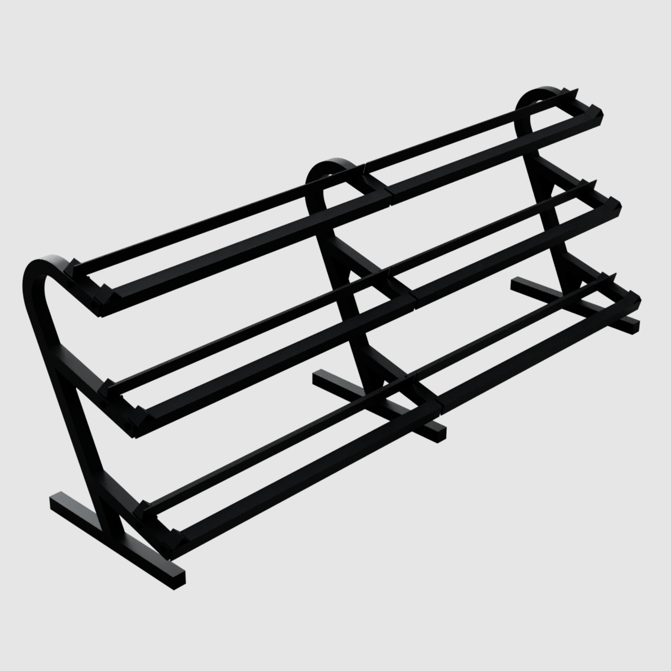 3-Tier Horizontal Dumbbell Rack – Troy Barbell & Fitness