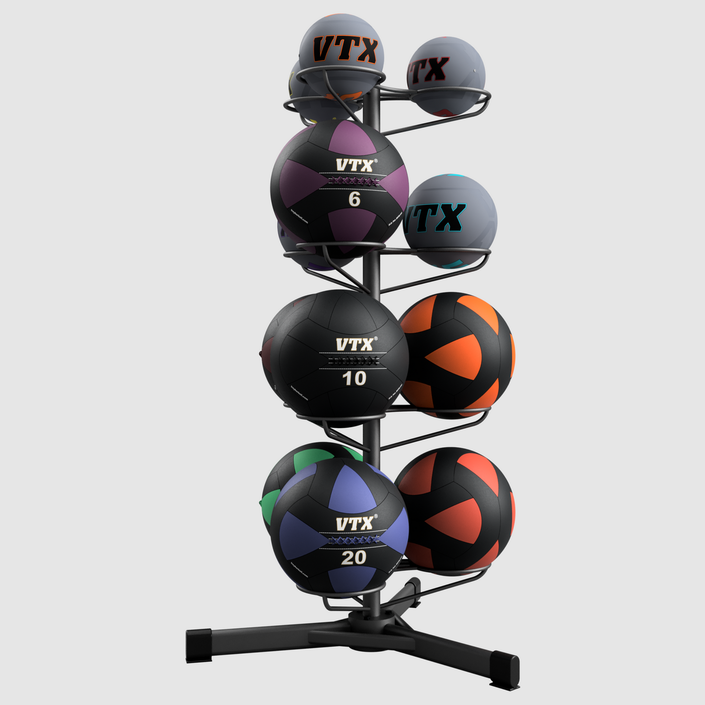 WALL BALL RACK W/MIX OF MED (GEN 2) AND WALL BALLS – Troy Barbell & Fitness