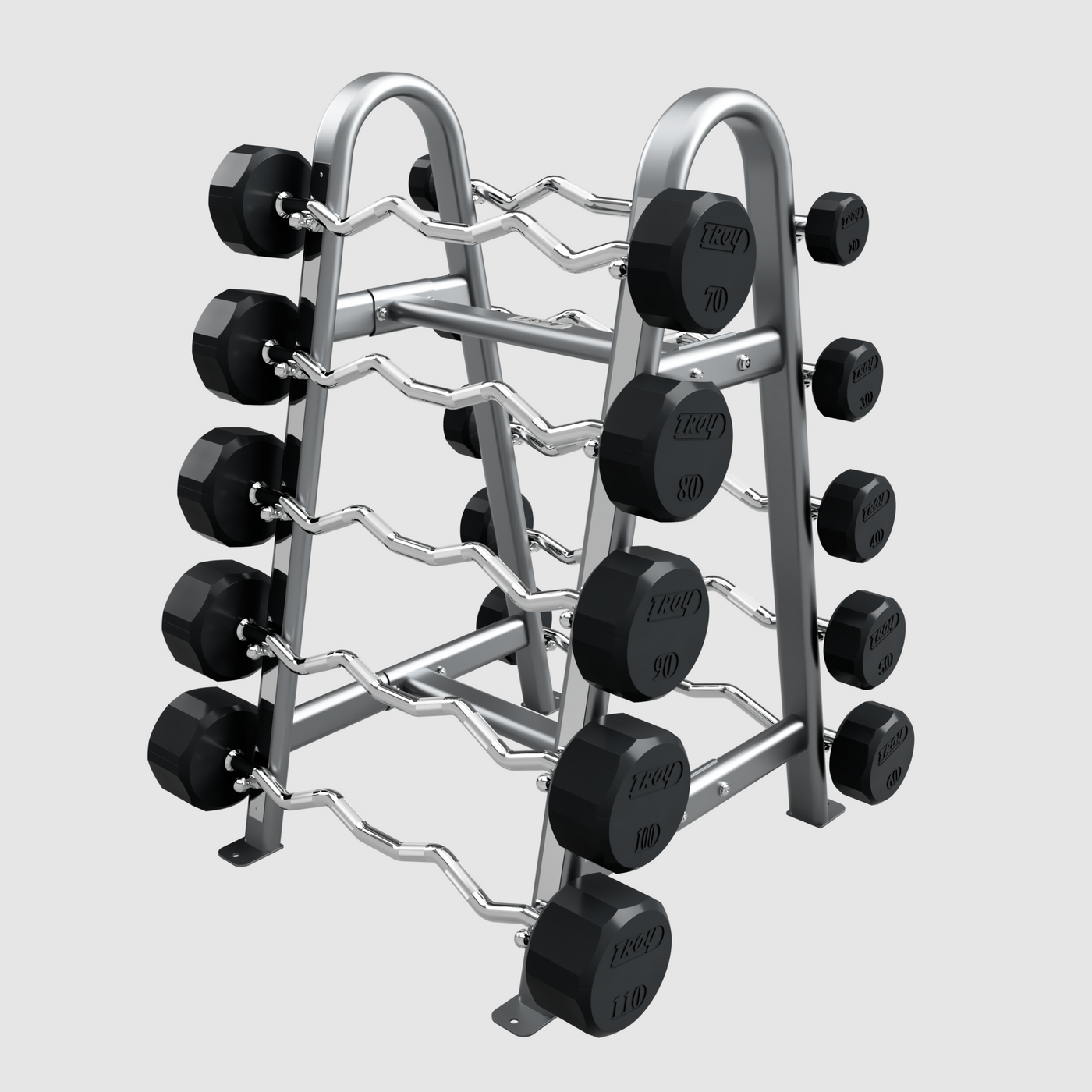 Troy Rubber Curl Barbell Set