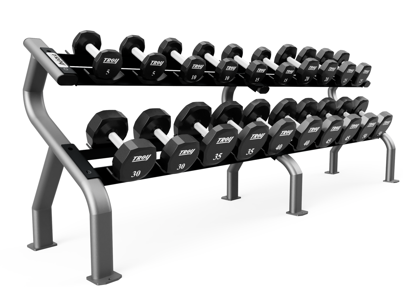 Troy dumbbell set with rack hotsell