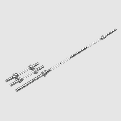 CHROME THREADED BAR, DUMBBELL HANDLE, & COLLAR FOR 110 LB SET