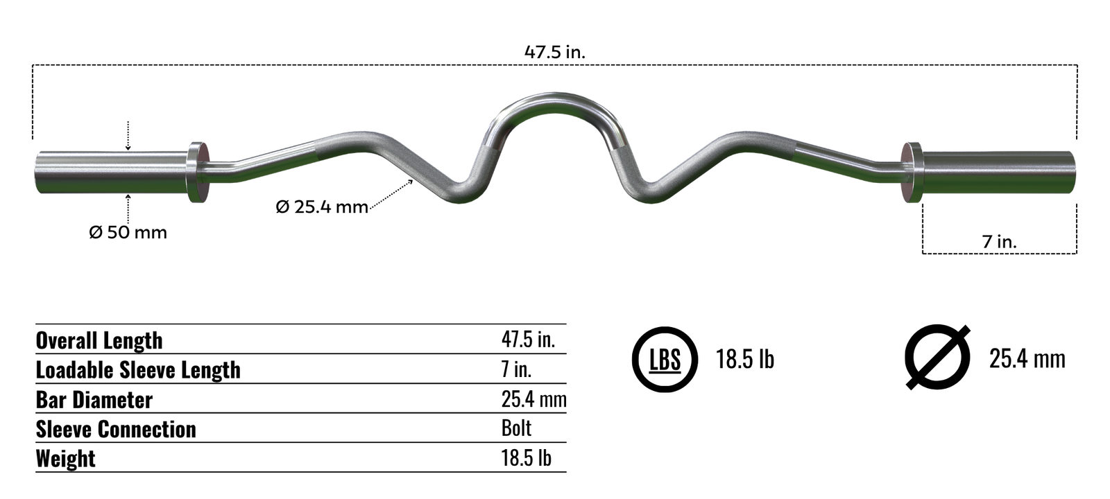 Olympic Super EZ Curl Bar – Troy Barbell & Fitness