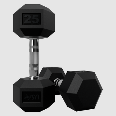 Hex Rubber Dumbbell