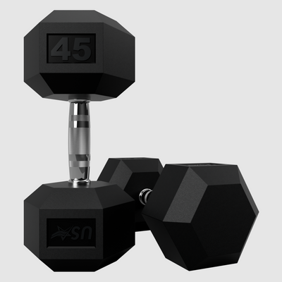 Hex Rubber Dumbbell