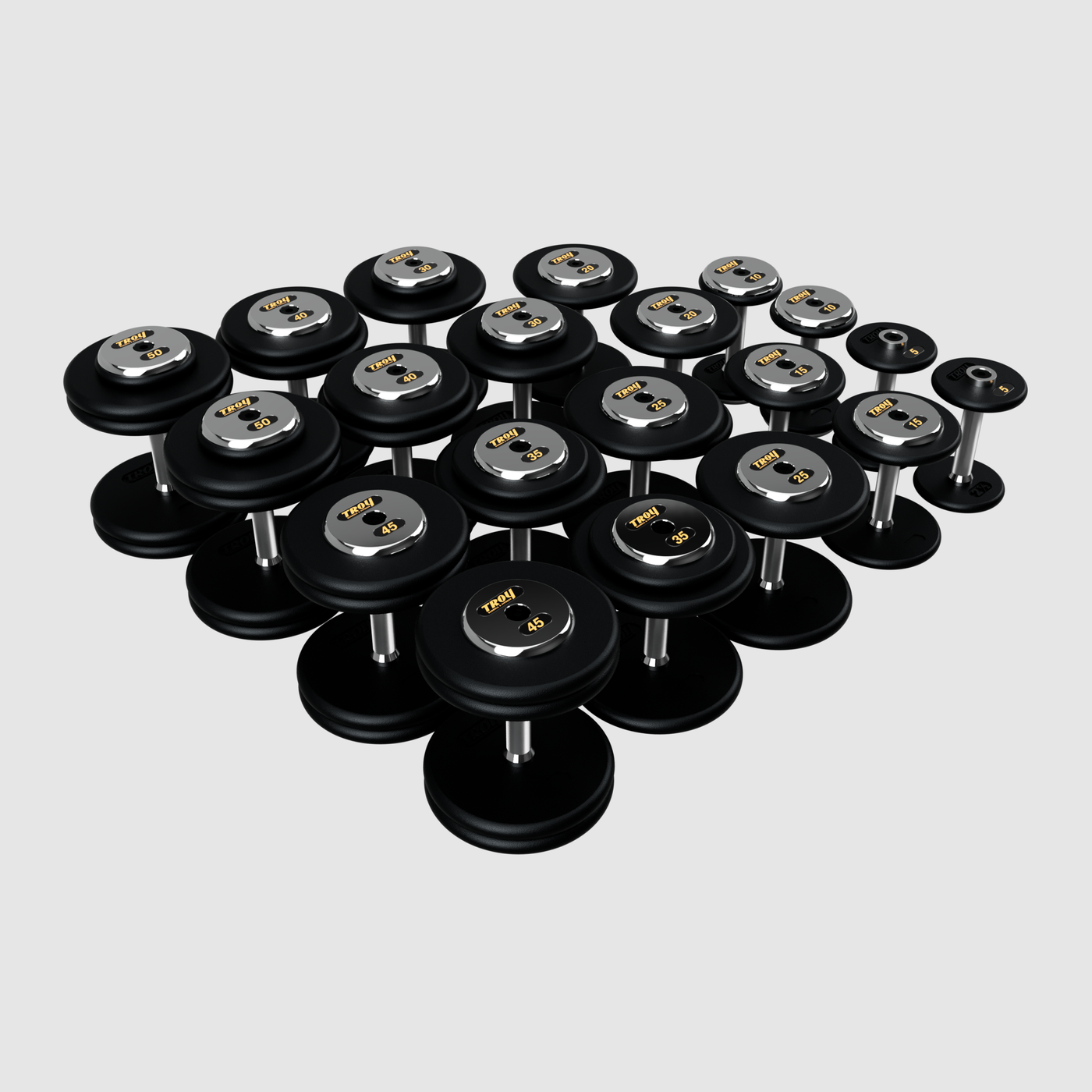 TROY Pro Style Dumbbells - Black Textured