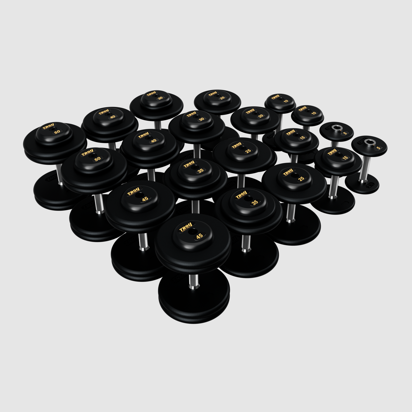 TROY Pro Style Dumbbells - Black Textured