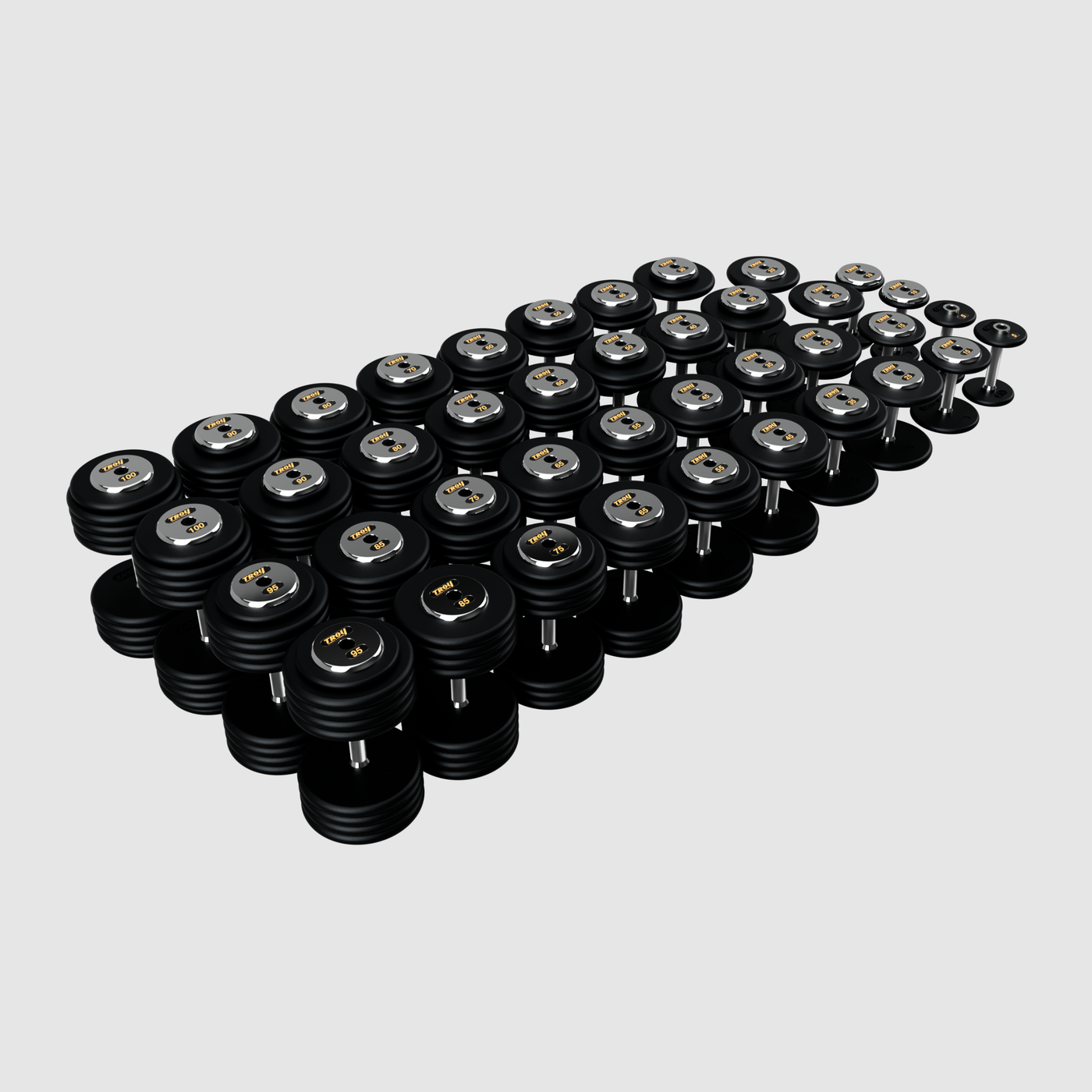 TROY Pro Style Dumbbells - Black Textured