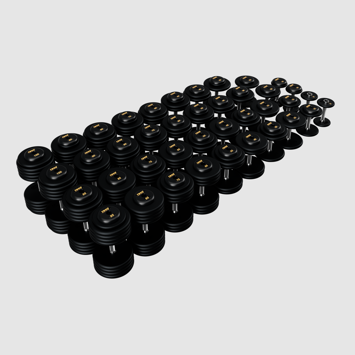 TROY Pro Style Dumbbells - Black Textured