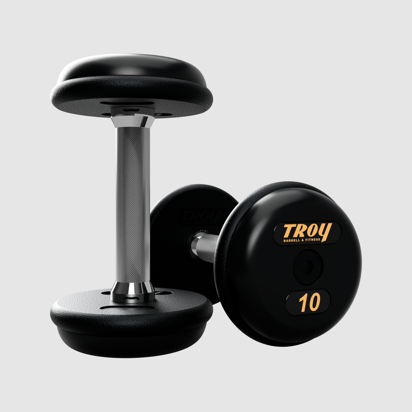 TROY Pro Style Dumbbells - Black Textured