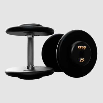 TROY Pro Style Dumbbells - Black Textured