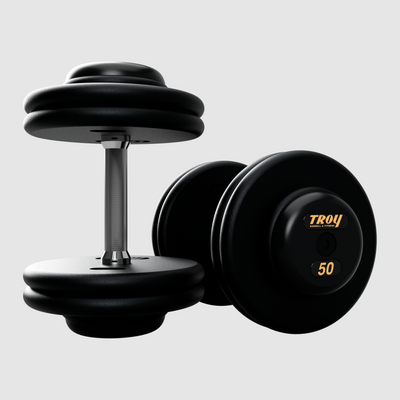 TROY Pro Style Dumbbells - Black Textured