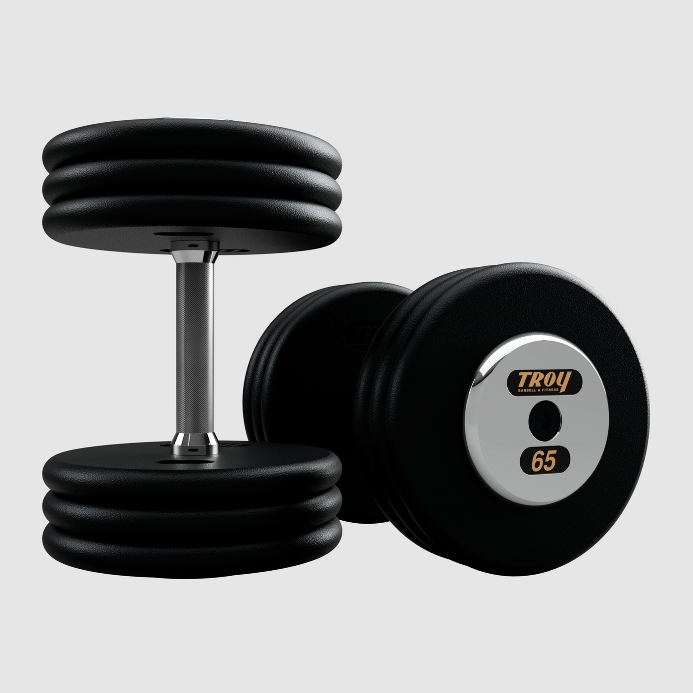 TROY Pro Style Dumbbells - Black Textured