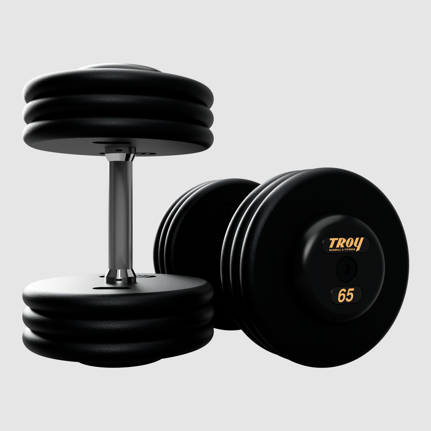 TROY Pro Style Dumbbells - Black Textured