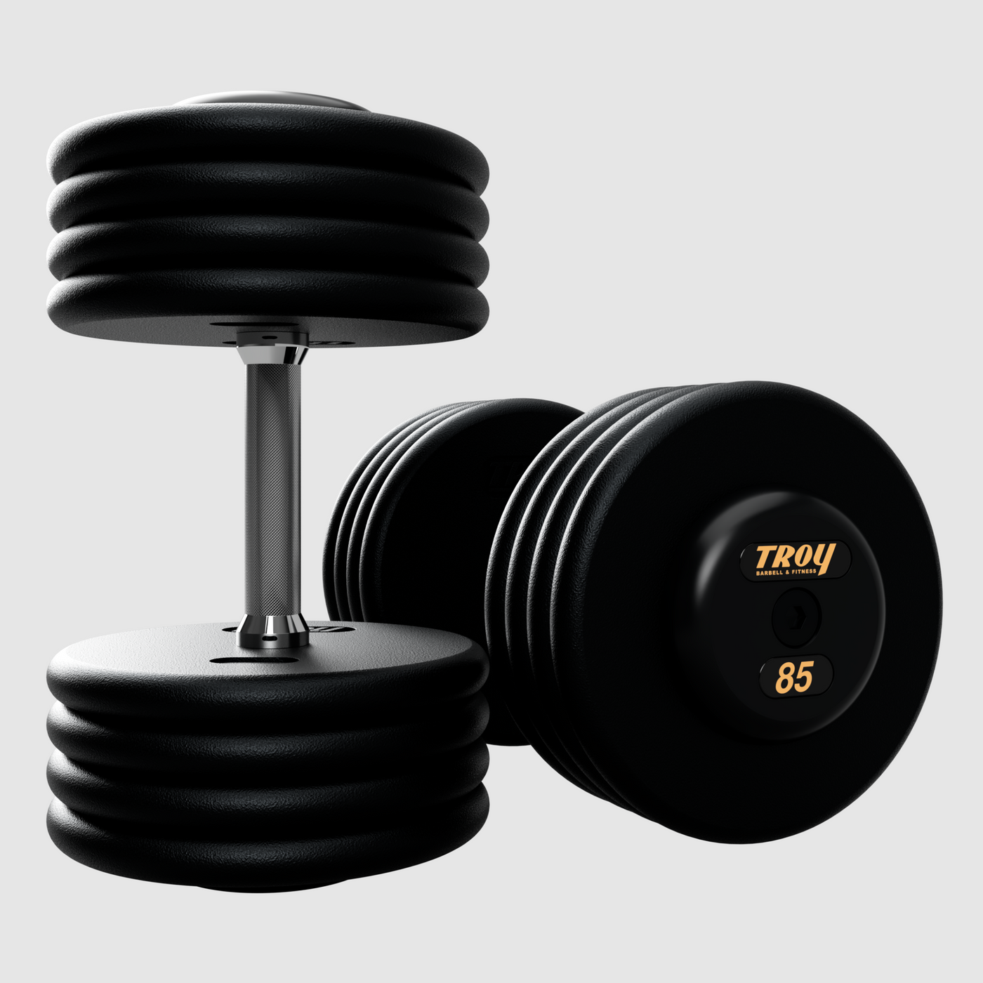 TROY Pro Style Dumbbells - Black Textured