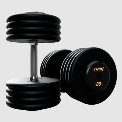 TROY Pro Style Dumbbells - Black Textured