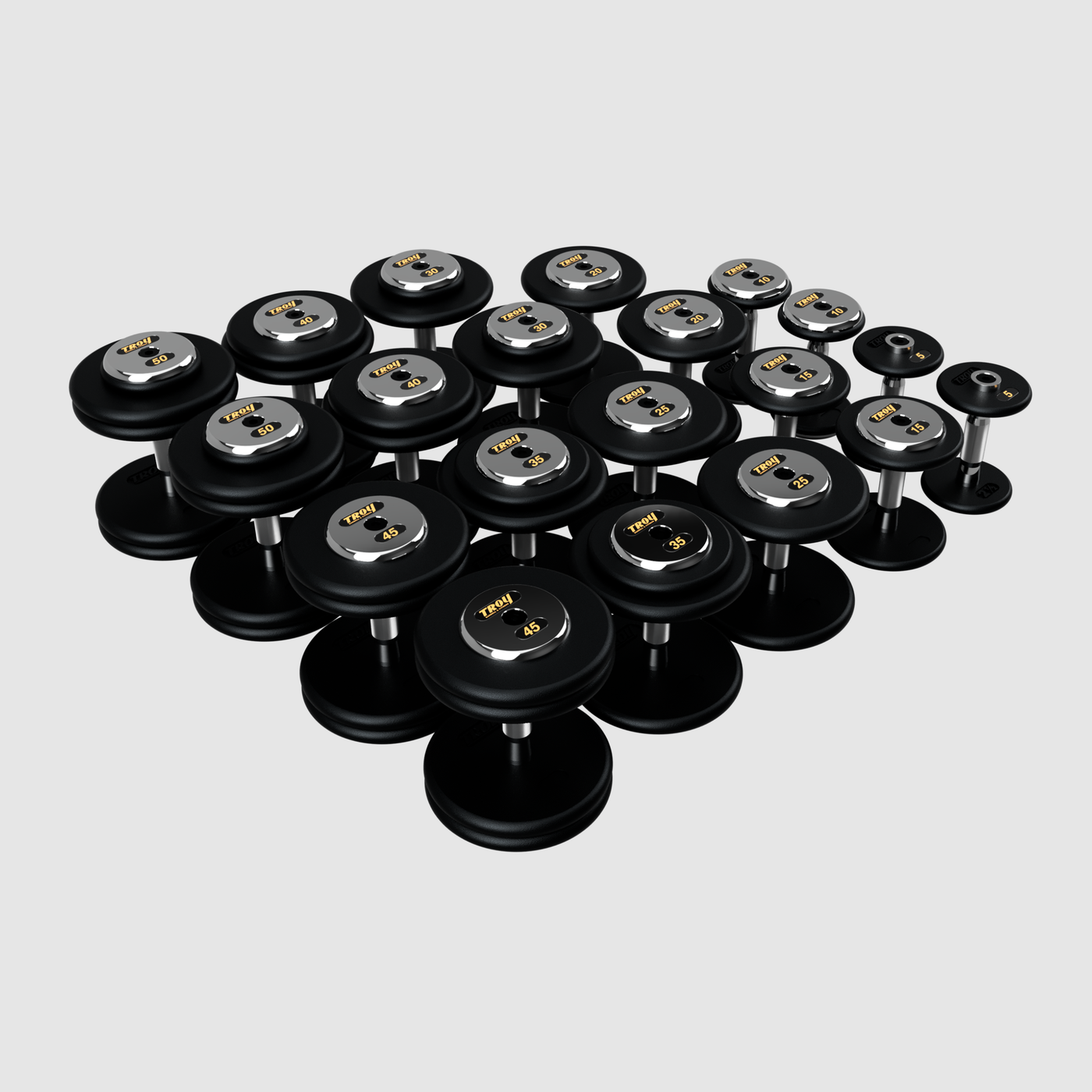 TROY Pro Style Dumbbells - black textured