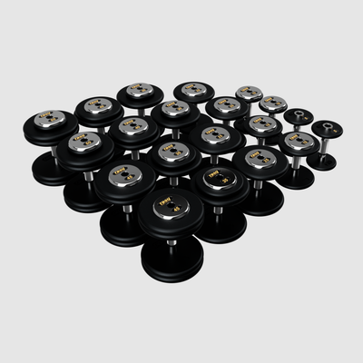 TROY Pro Style Dumbbells - black textured