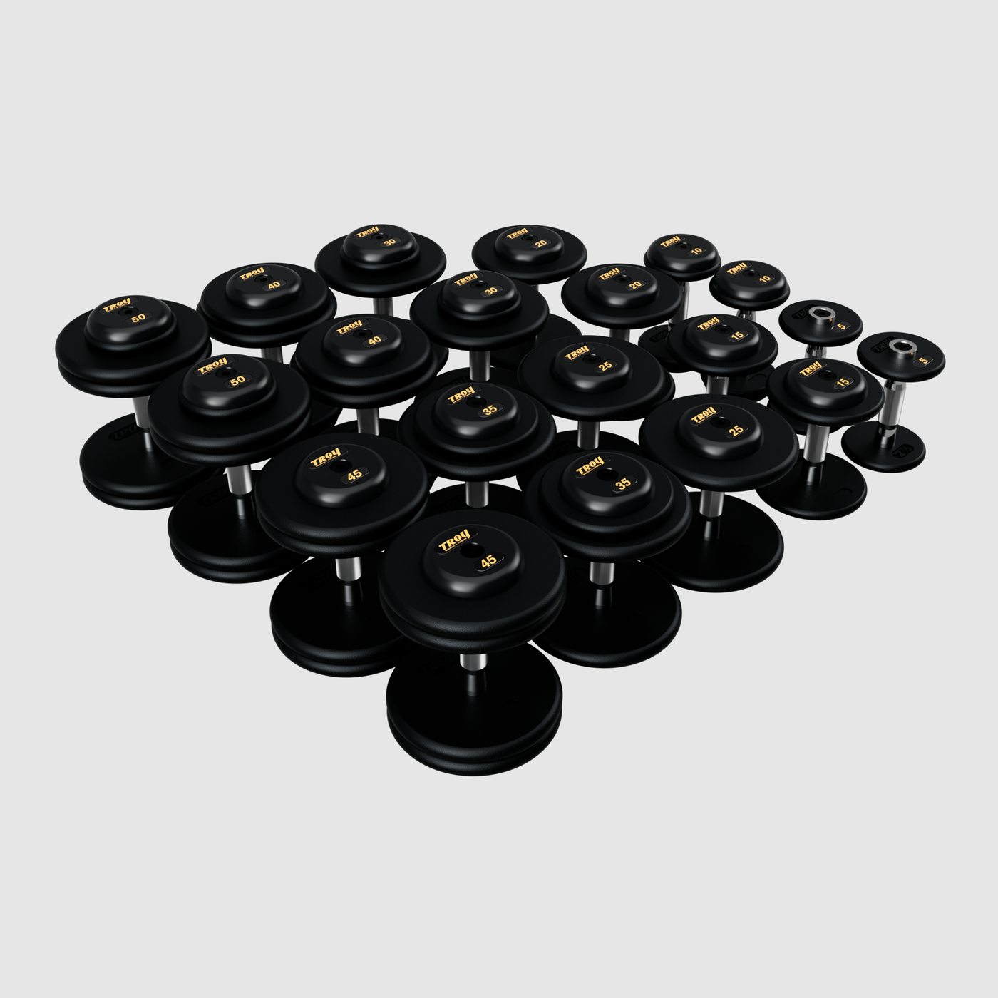 TROY Pro Style Dumbbells - black textured