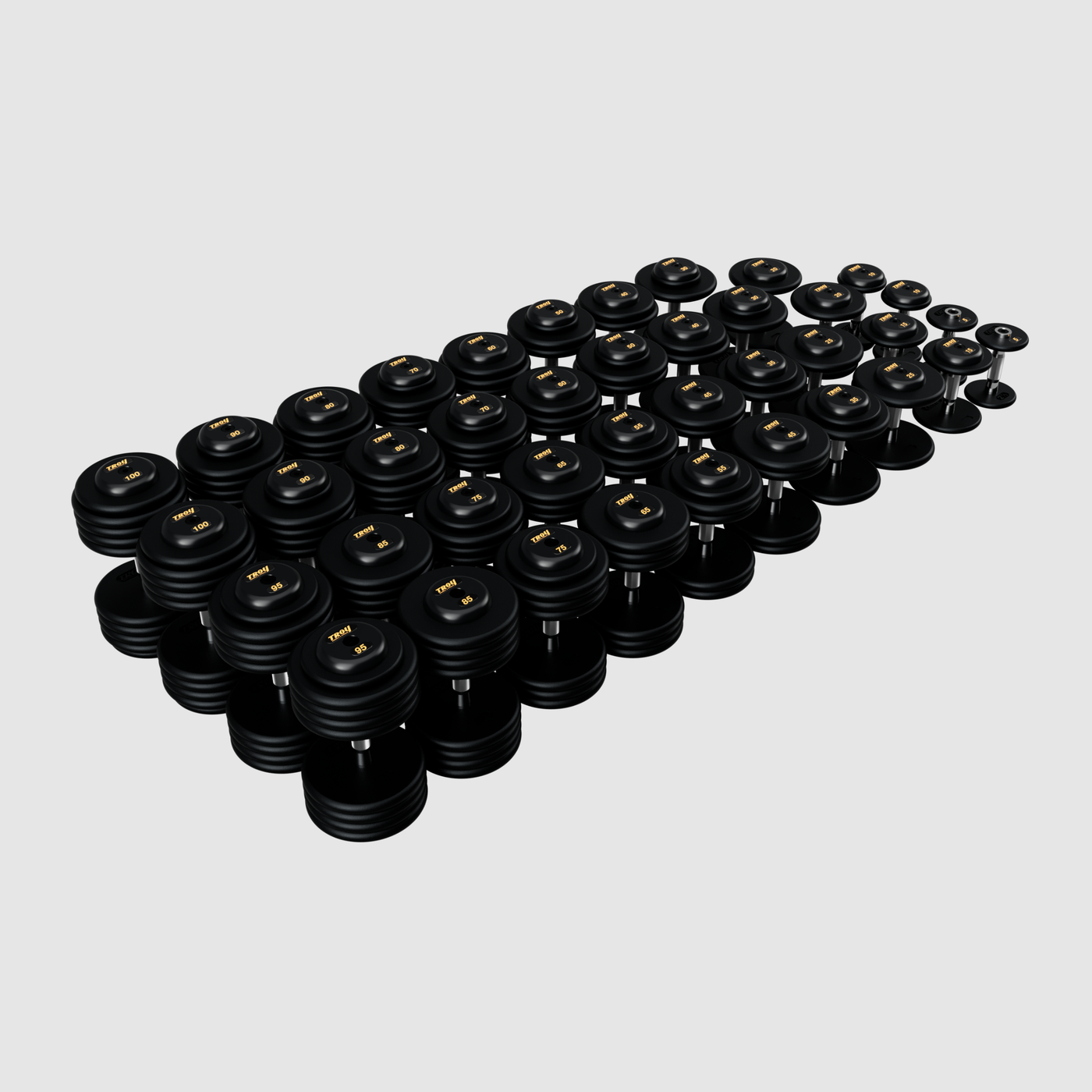 TROY Pro Style Dumbbells - black textured