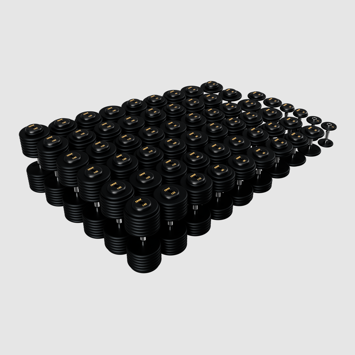 TROY Pro Style Dumbbells - black textured