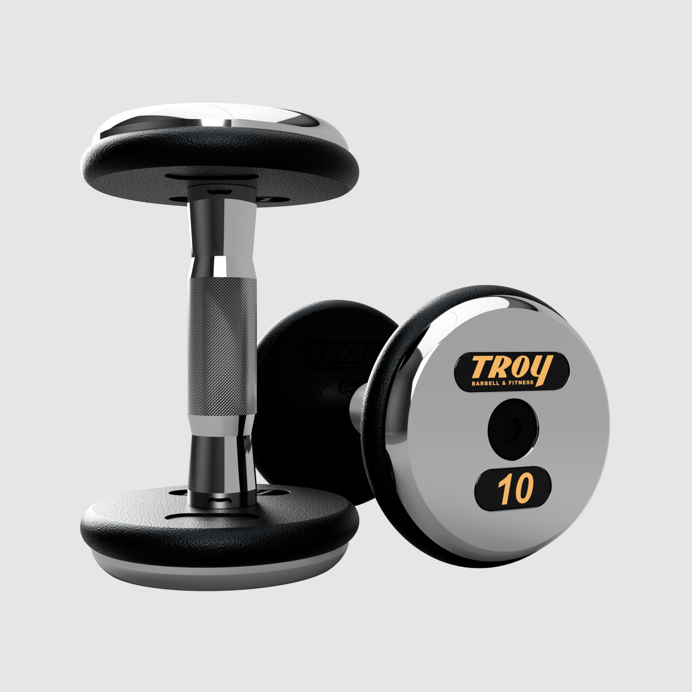 TROY Pro Style Dumbbells - black textured