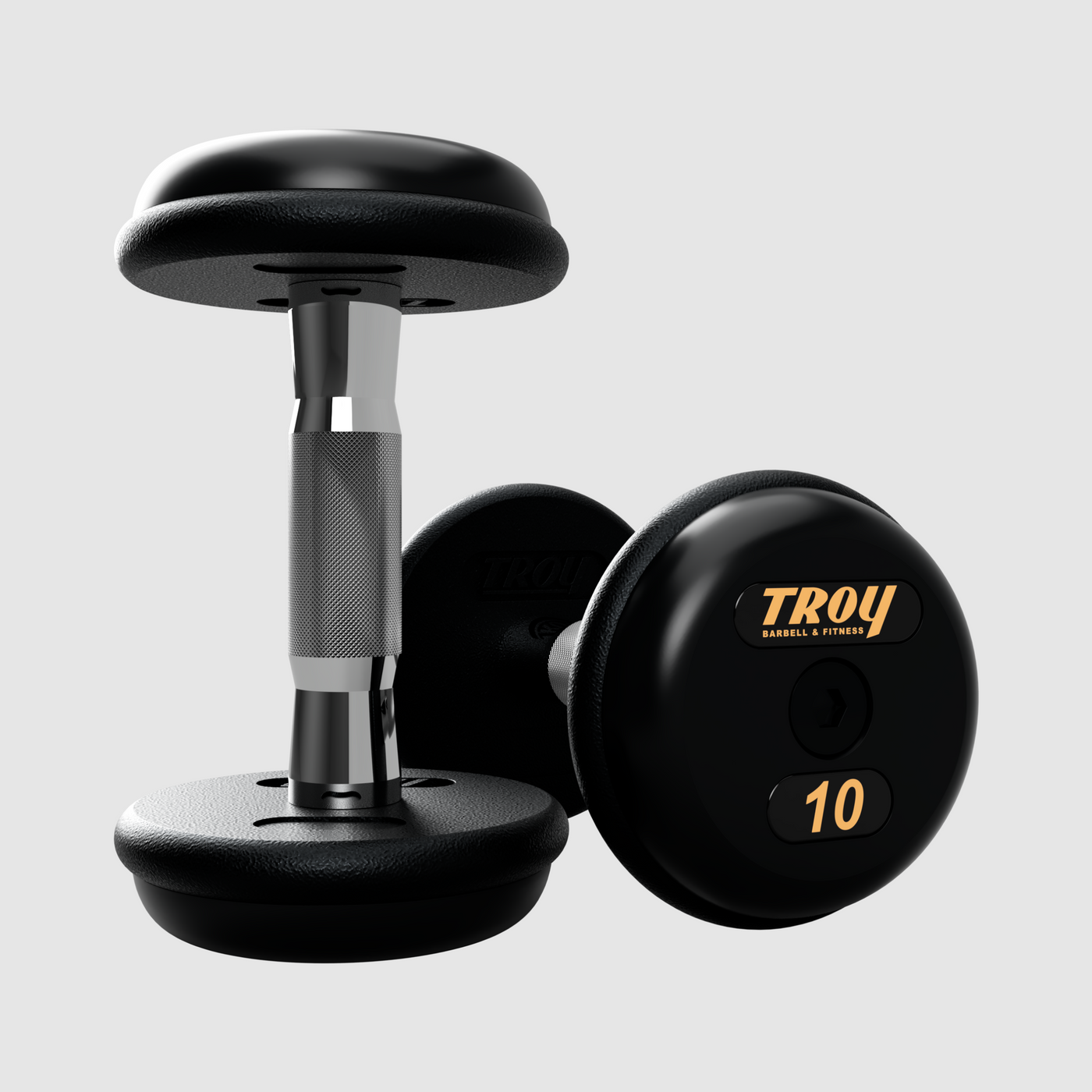 TROY Pro Style Dumbbells - black textured