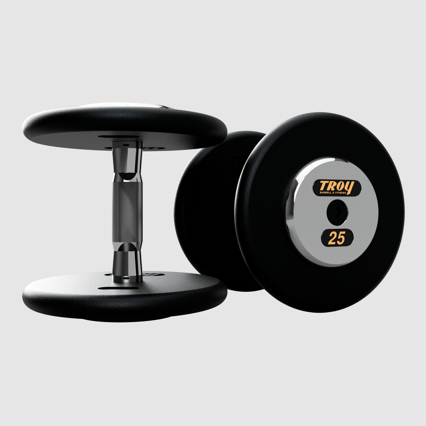 TROY Pro Style Dumbbells - black textured