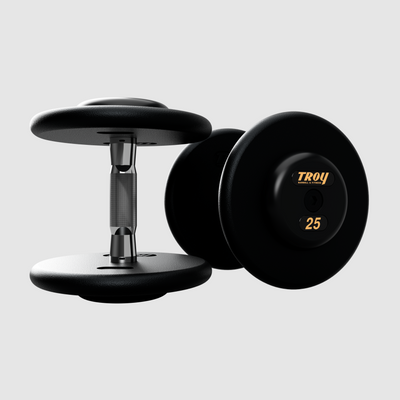 TROY Pro Style Dumbbells - black textured