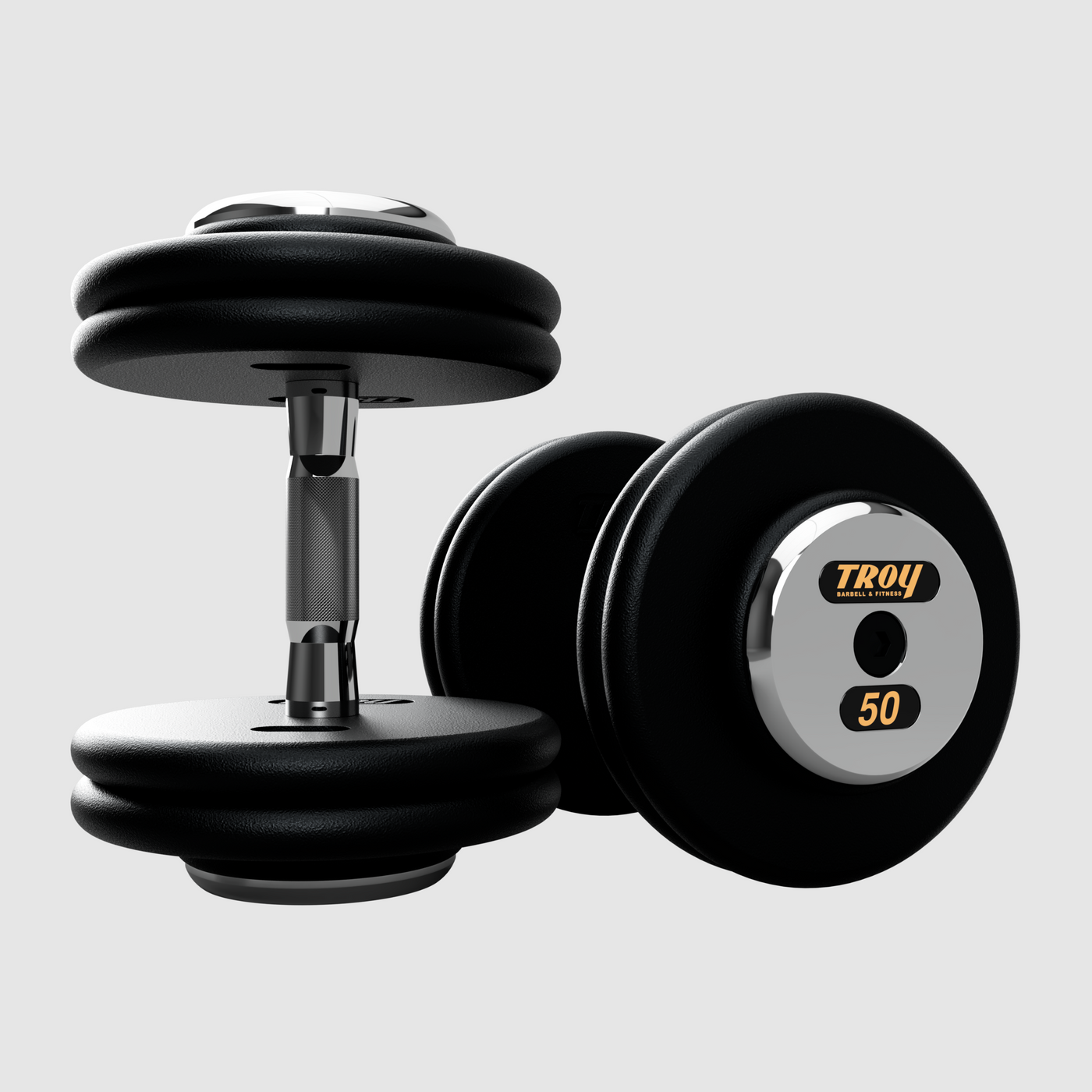 TROY Pro Style Dumbbells - black textured
