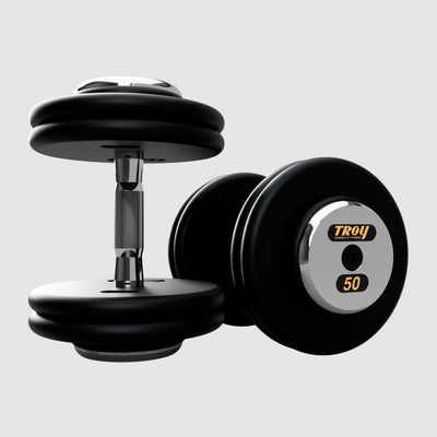 TROY Pro Style Dumbbells - black textured