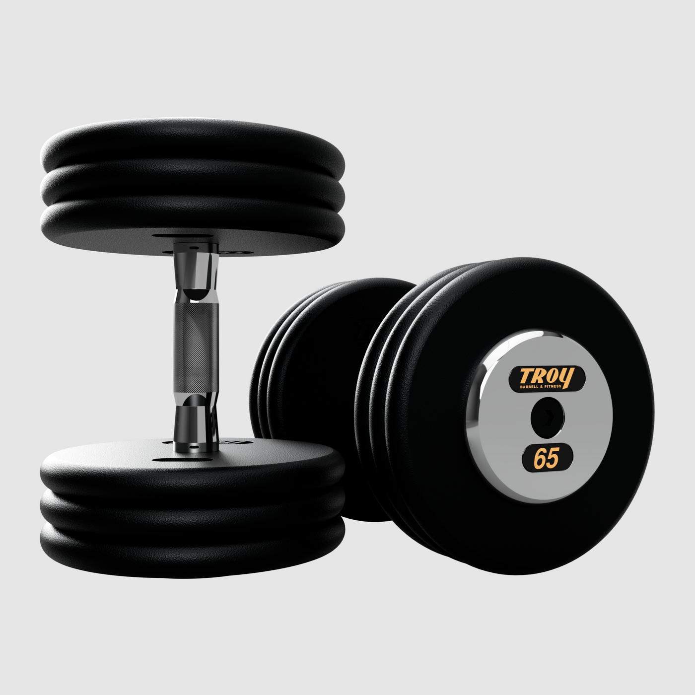 TROY Pro Style Dumbbells - black textured