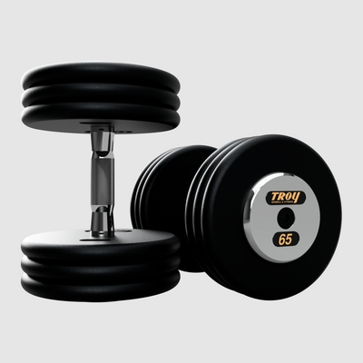 TROY Pro Style Dumbbells - black textured
