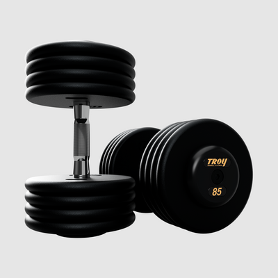 TROY Pro Style Dumbbells - black textured