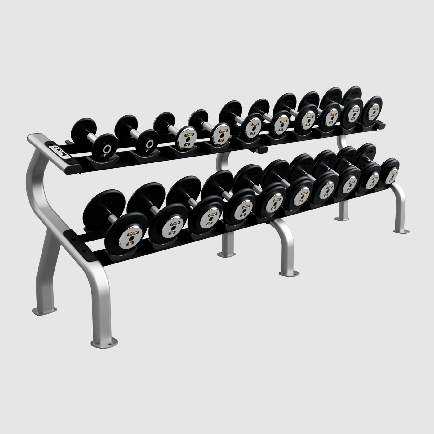 TROY Pro Style Dumbbells - black textured