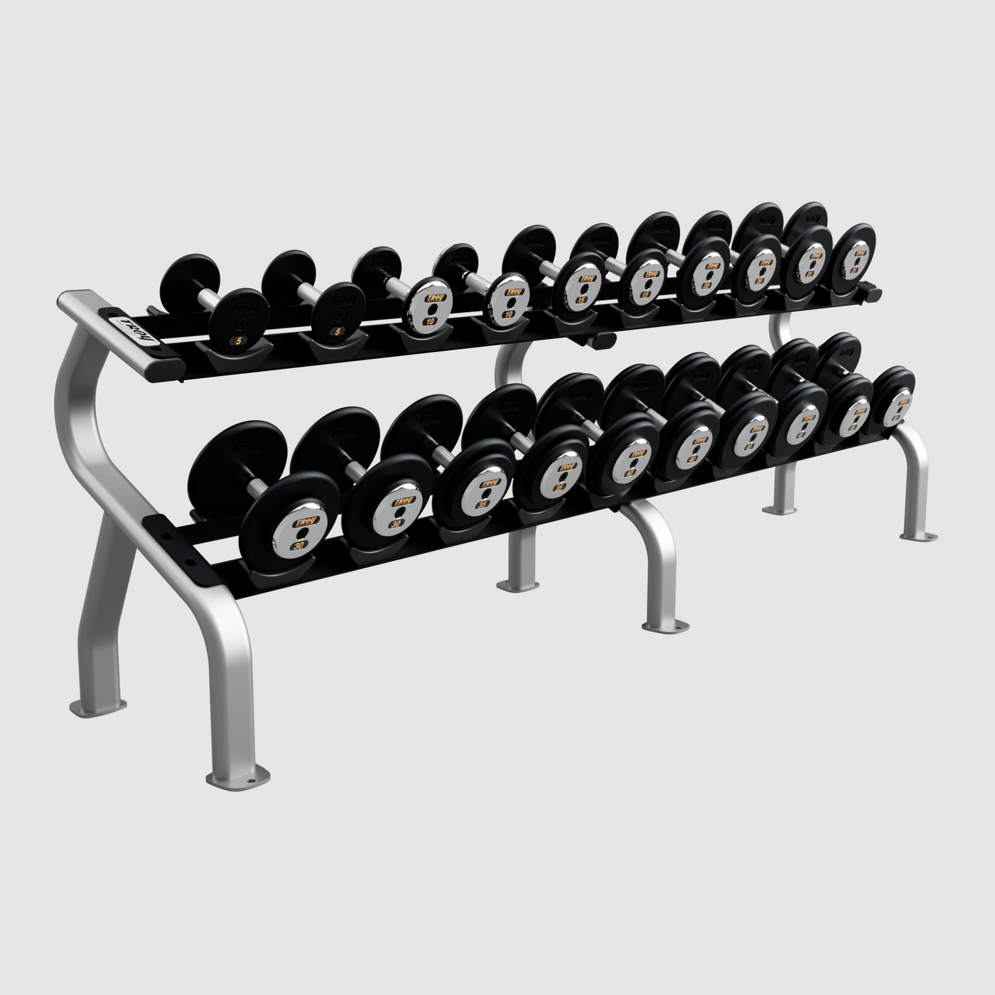 TROY Pro Style Dumbbells - black textured