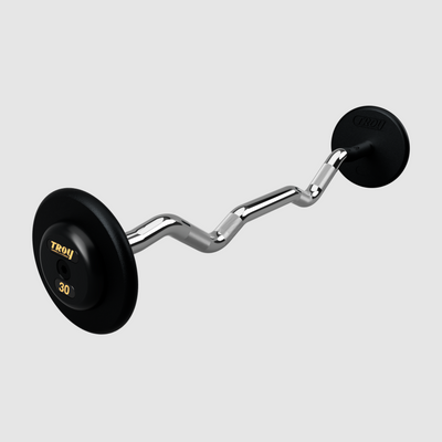 TROY Pro Style Curl Barbell – Black