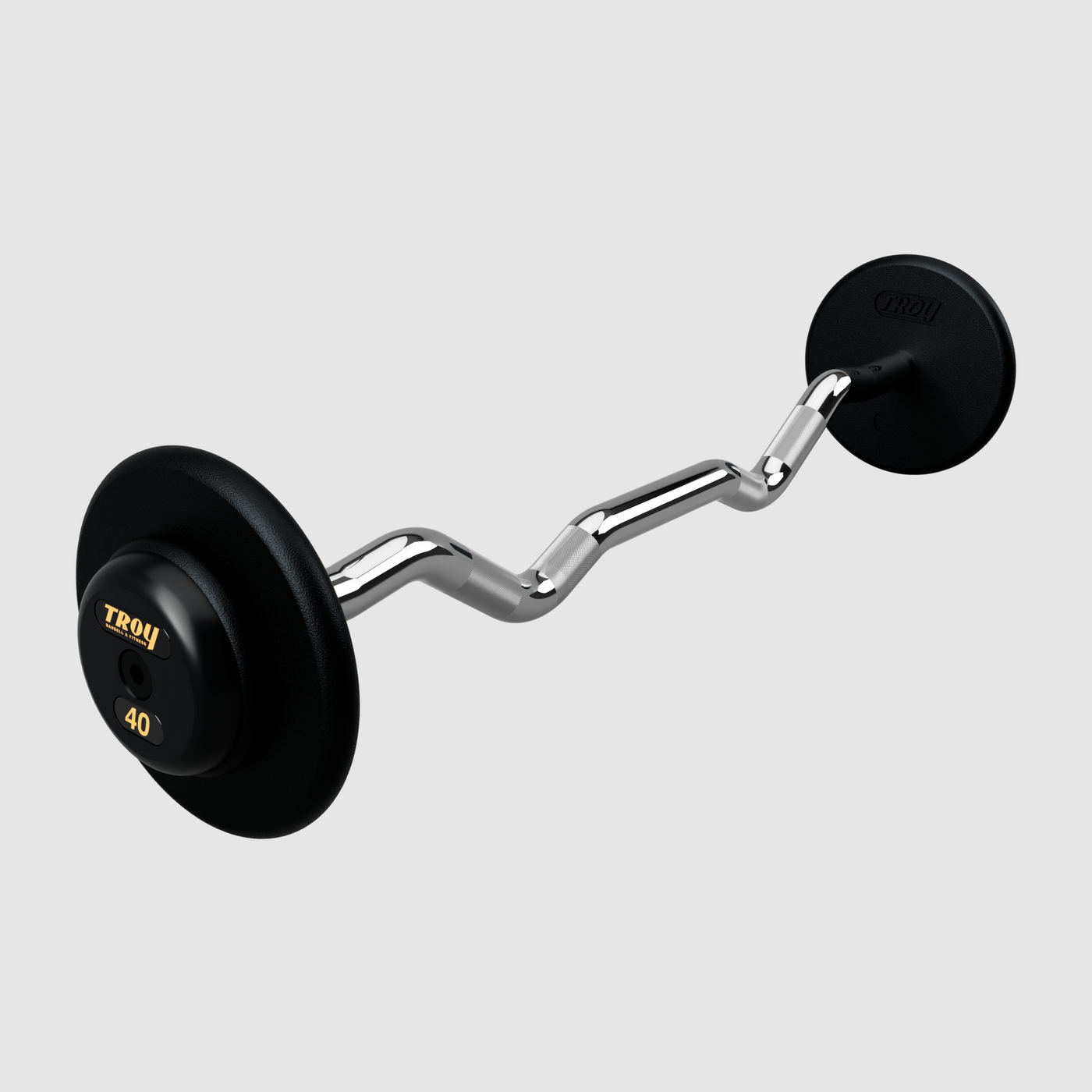 TROY Pro Style Curl Barbell – Black