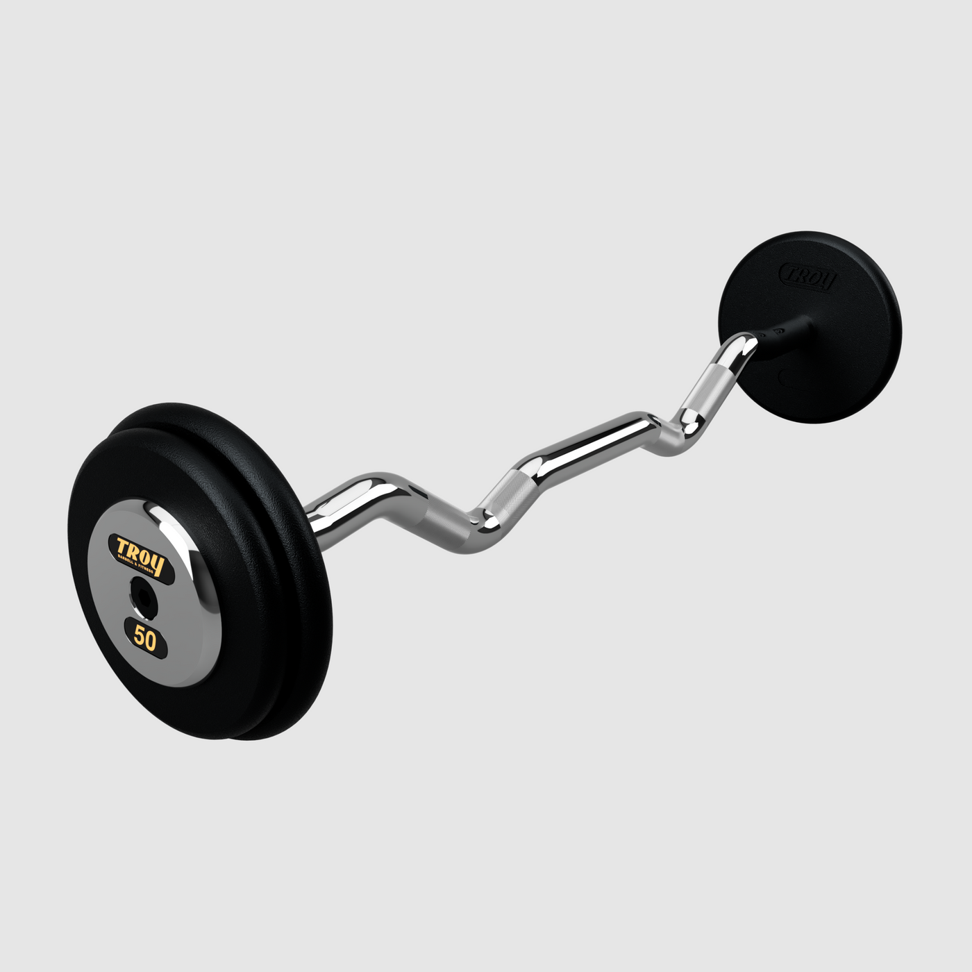 TROY Pro Style Curl Barbell – Black