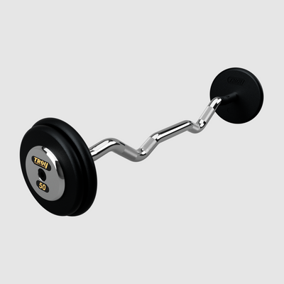TROY Pro Style Curl Barbell – Black