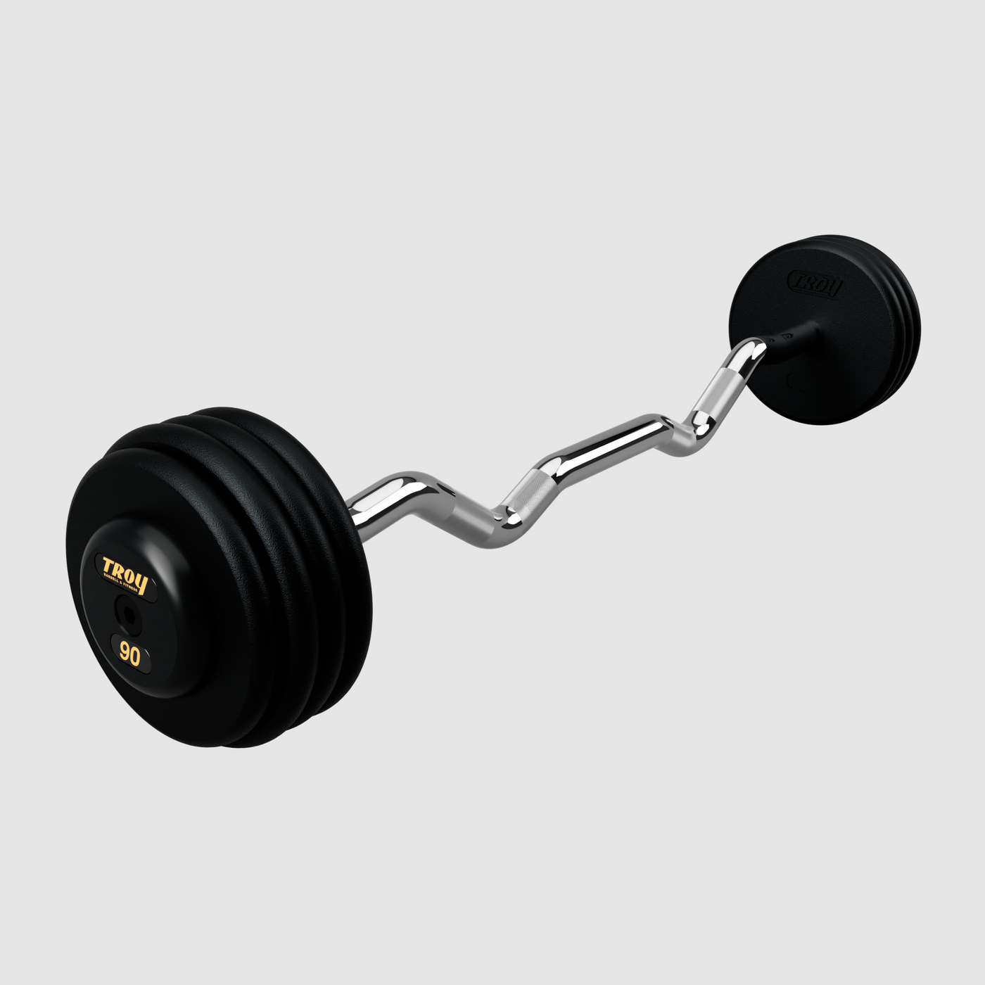 TROY Pro Style Curl Barbell – Black