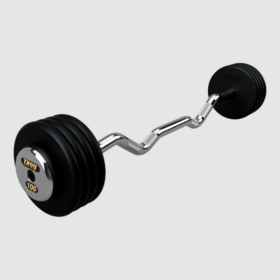 TROY Pro Style Curl Barbell – Black
