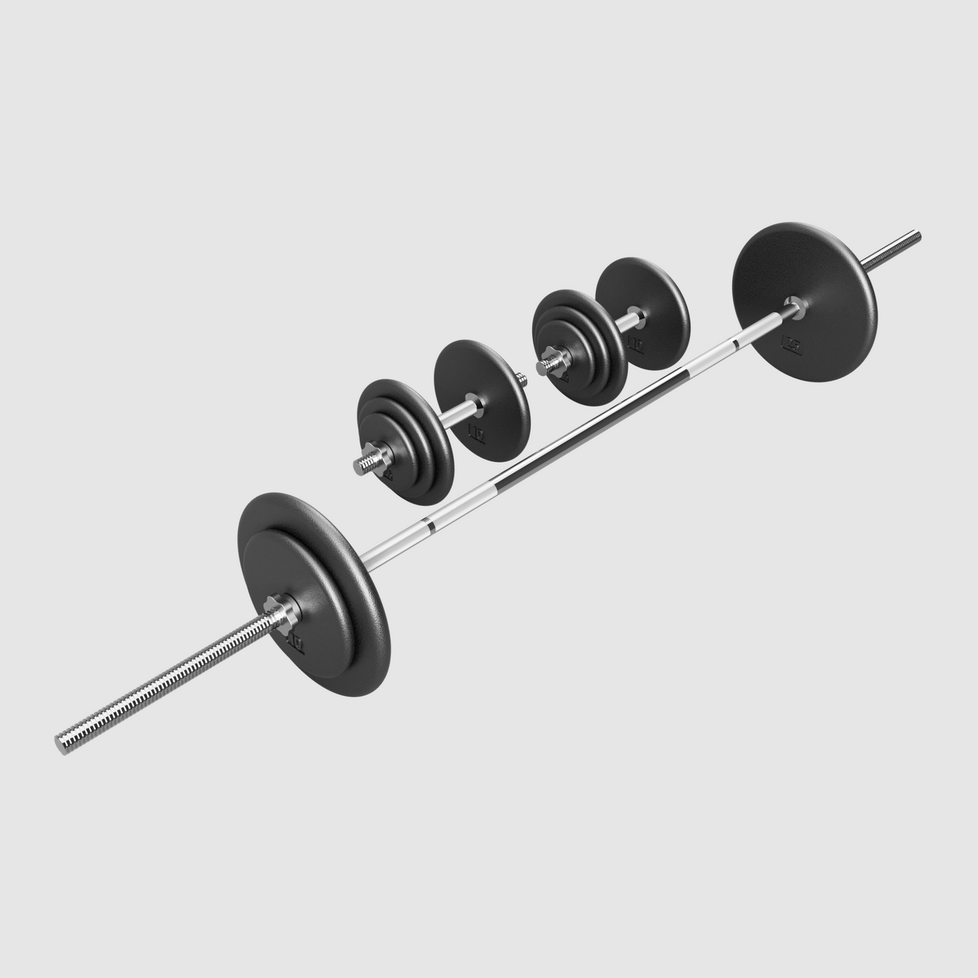 REGULAR GRAY 160 LB THREADED WEIGHT SET