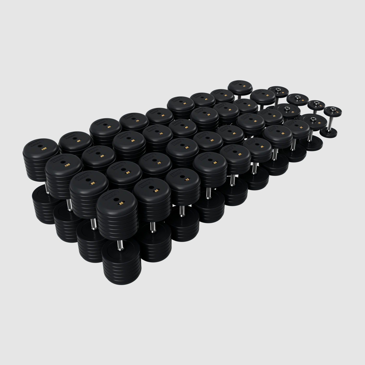TROY Pro Style Dumbbells - Rubber Encased
