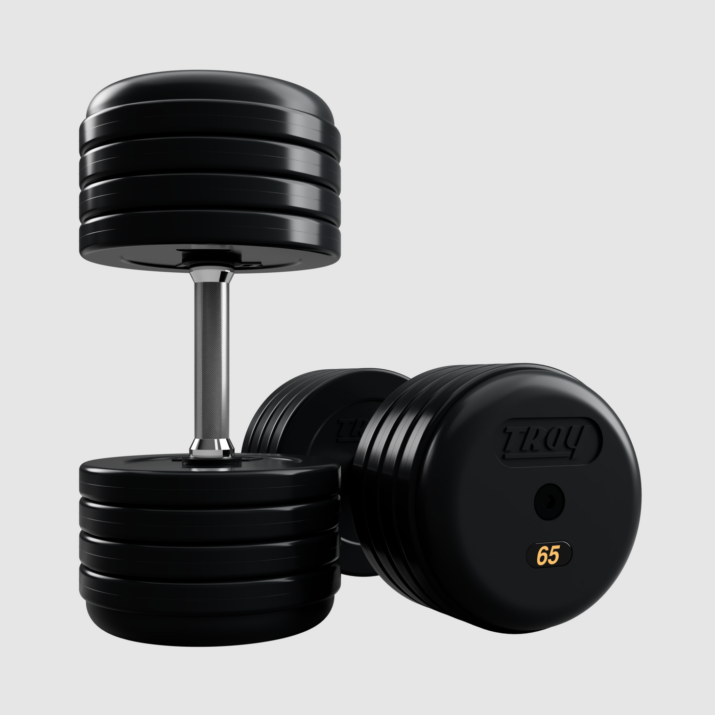TROY Pro Style Dumbbells - Rubber Encased