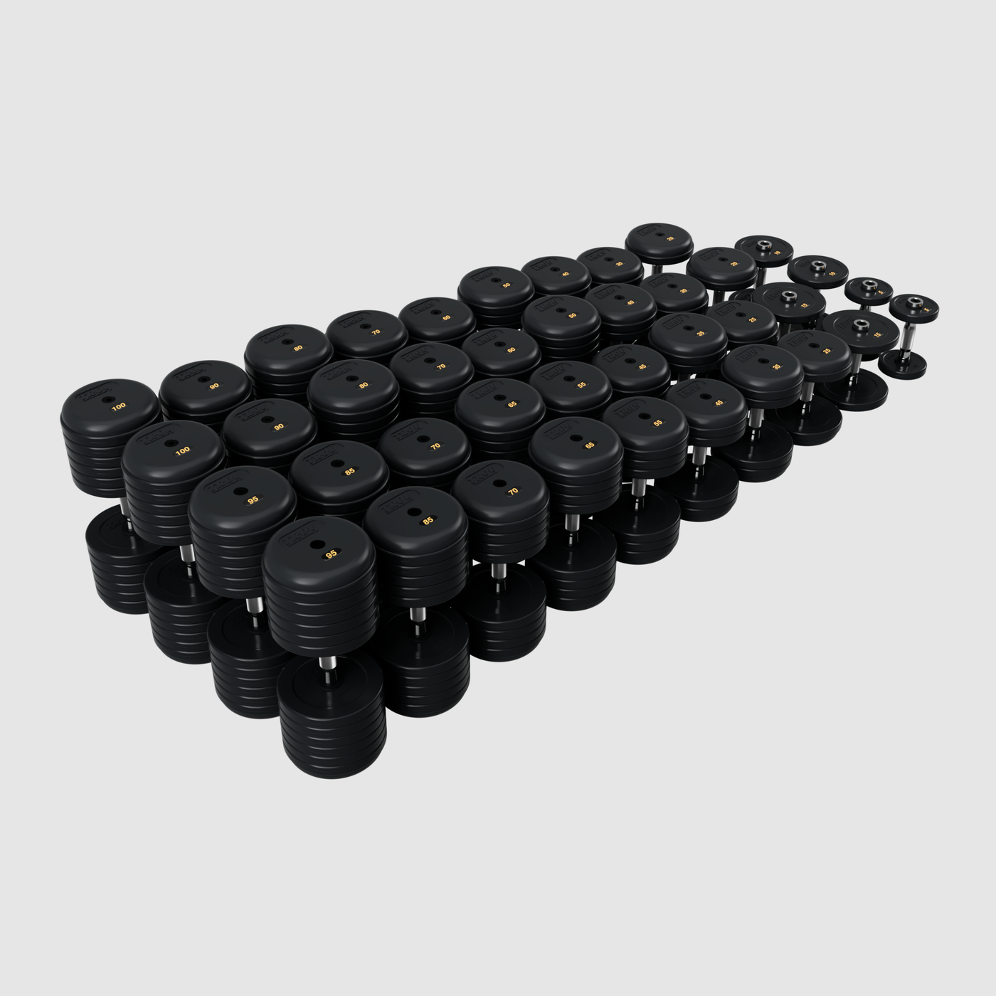 TROY Pro Style Dumbbells - Rubber Encased