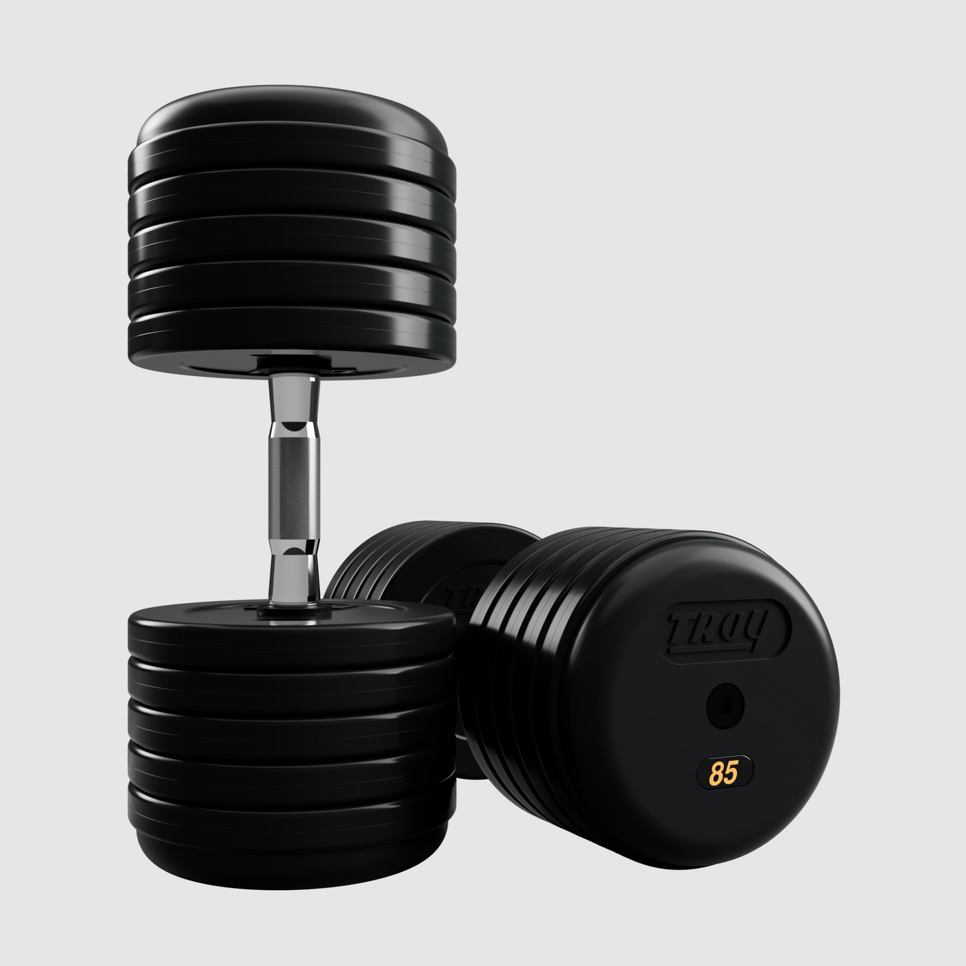 TROY Pro Style Dumbbells - Rubber Encased