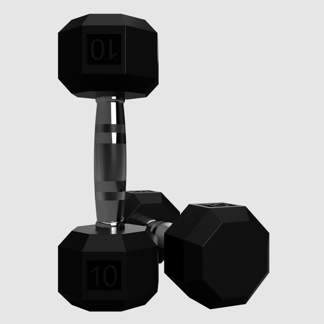 8-Sided Rubber Dumbbell – Troy Barbell & Fitness