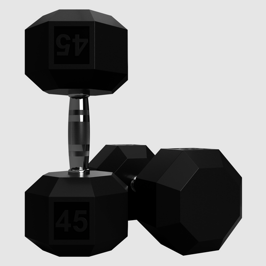 8-Sided Rubber Dumbbell – Troy Barbell & Fitness