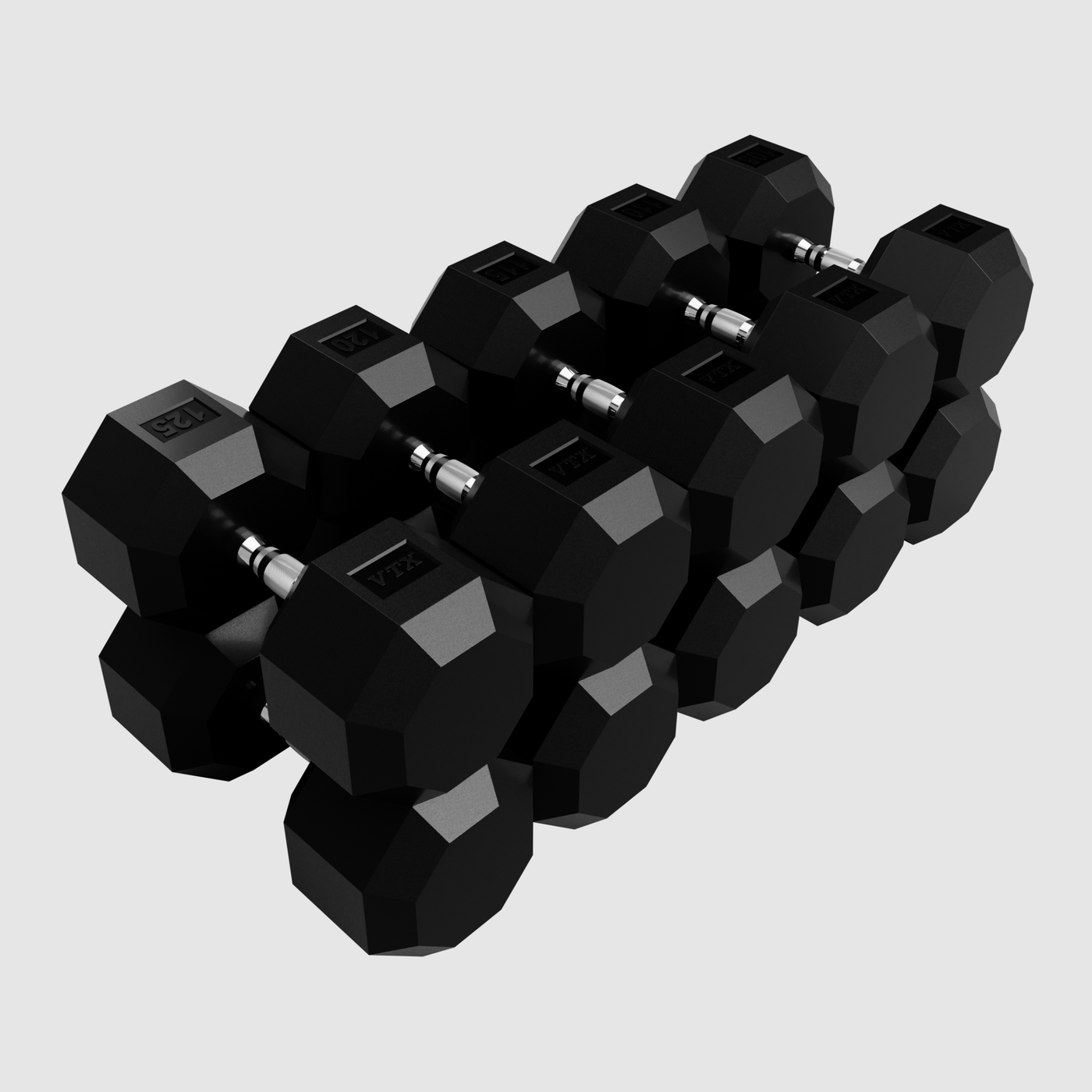 8-SIDED URETHANE DUMBBELL SET 105 LB - 125 LB