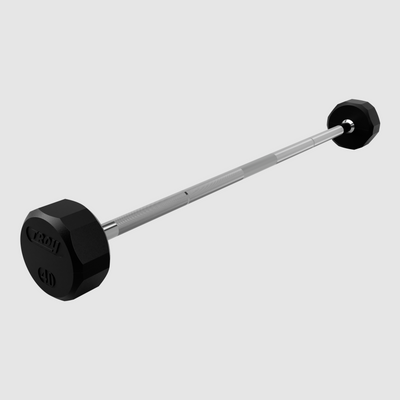 12 Sided Rubber Straight Barbell